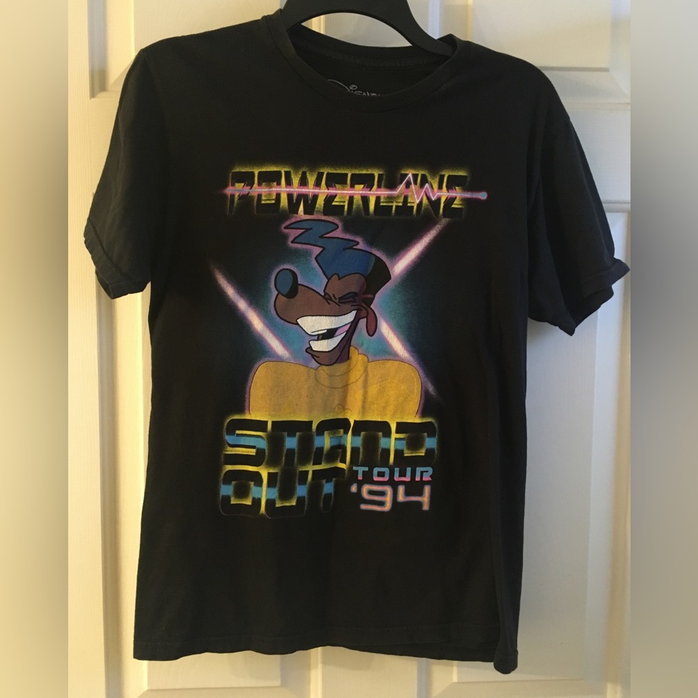 1994 Powerline Stand Out Tour Disney T-Shirt Medium Black Graphic Tee. Size: S
